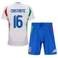 Dres Taliansko Bryan Cristante #16 Preč pre deti ME 2024 Krátky Rukáv (+ trenírky)